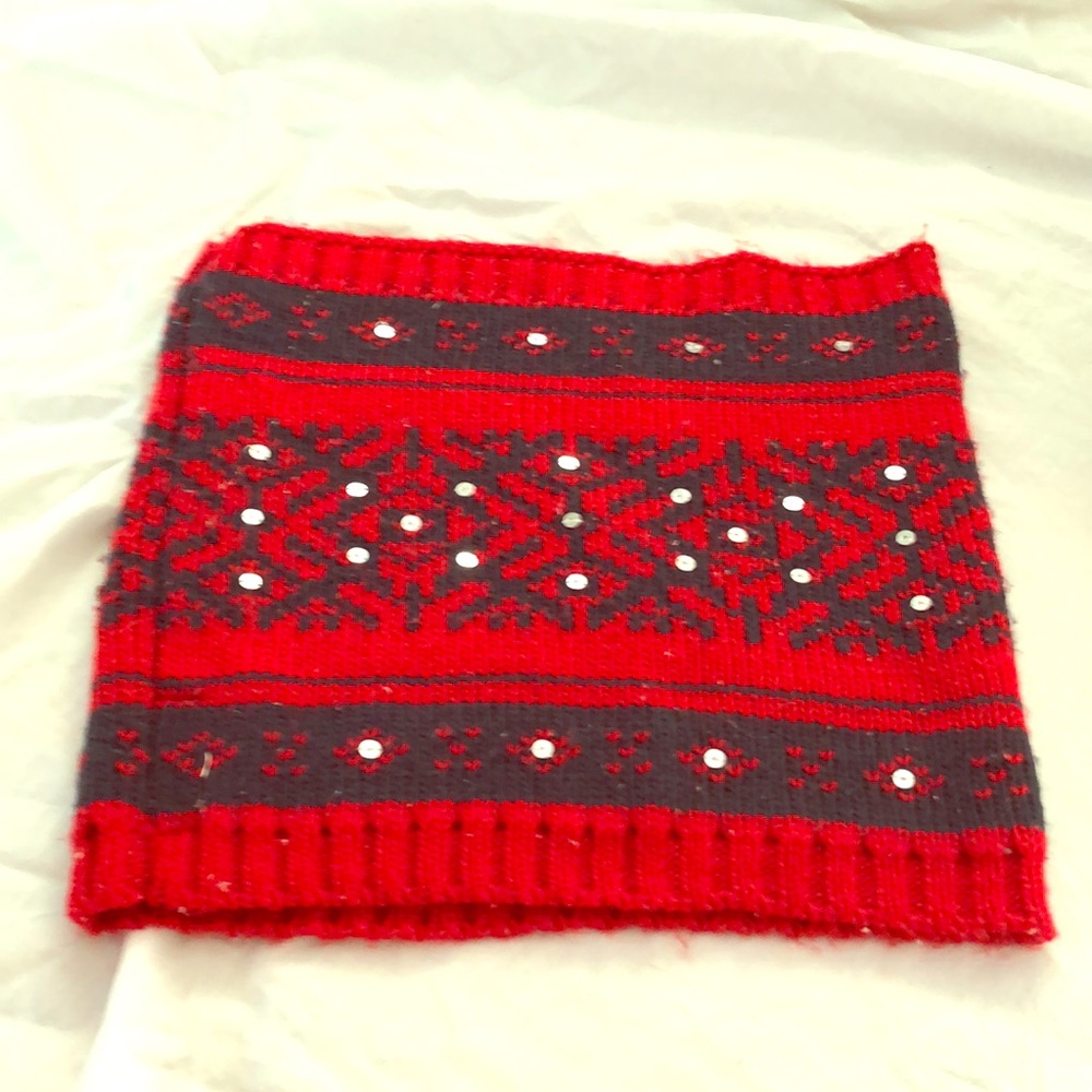 Sweater mini skirt with sequins